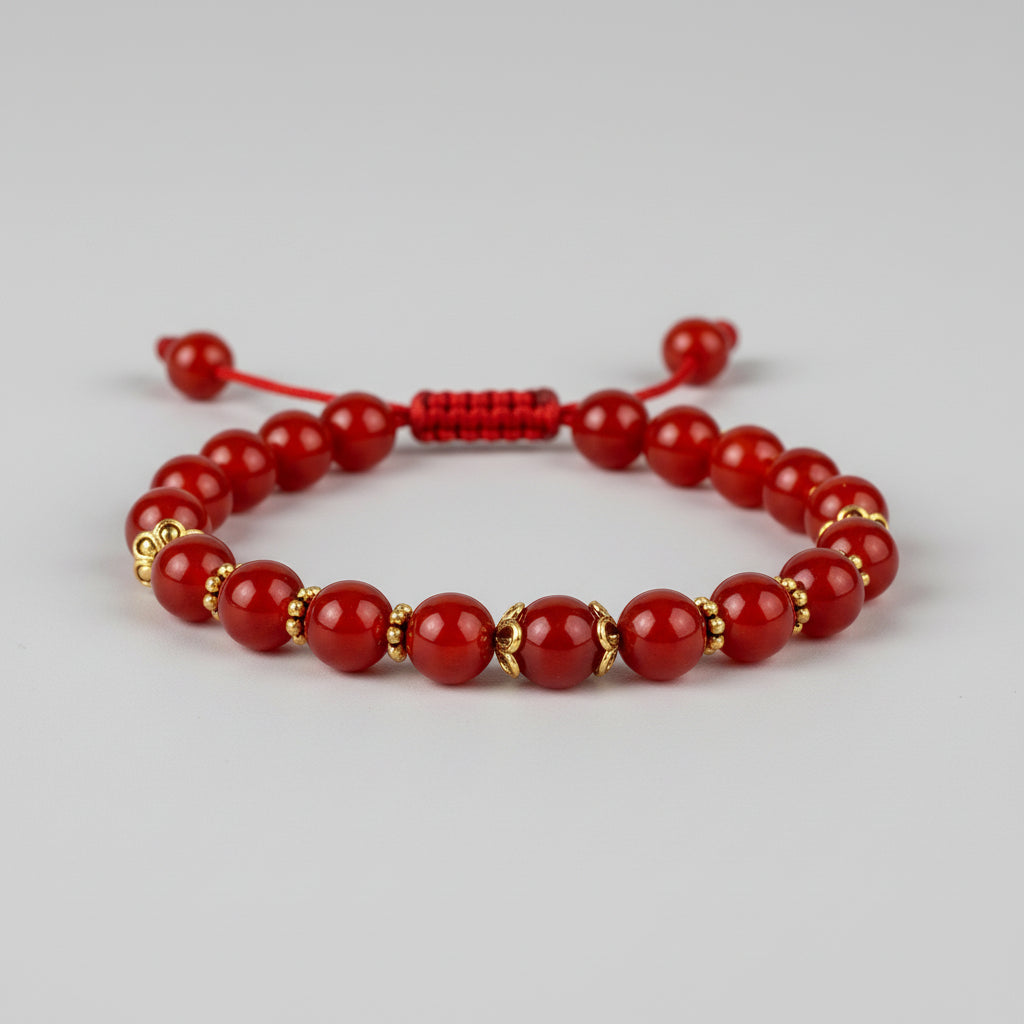 Orange Carnelian Faceted Bracelet