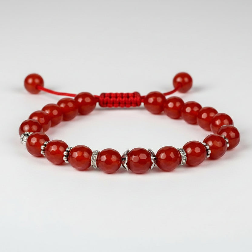 Orange Carnelian Faceted Bracelet