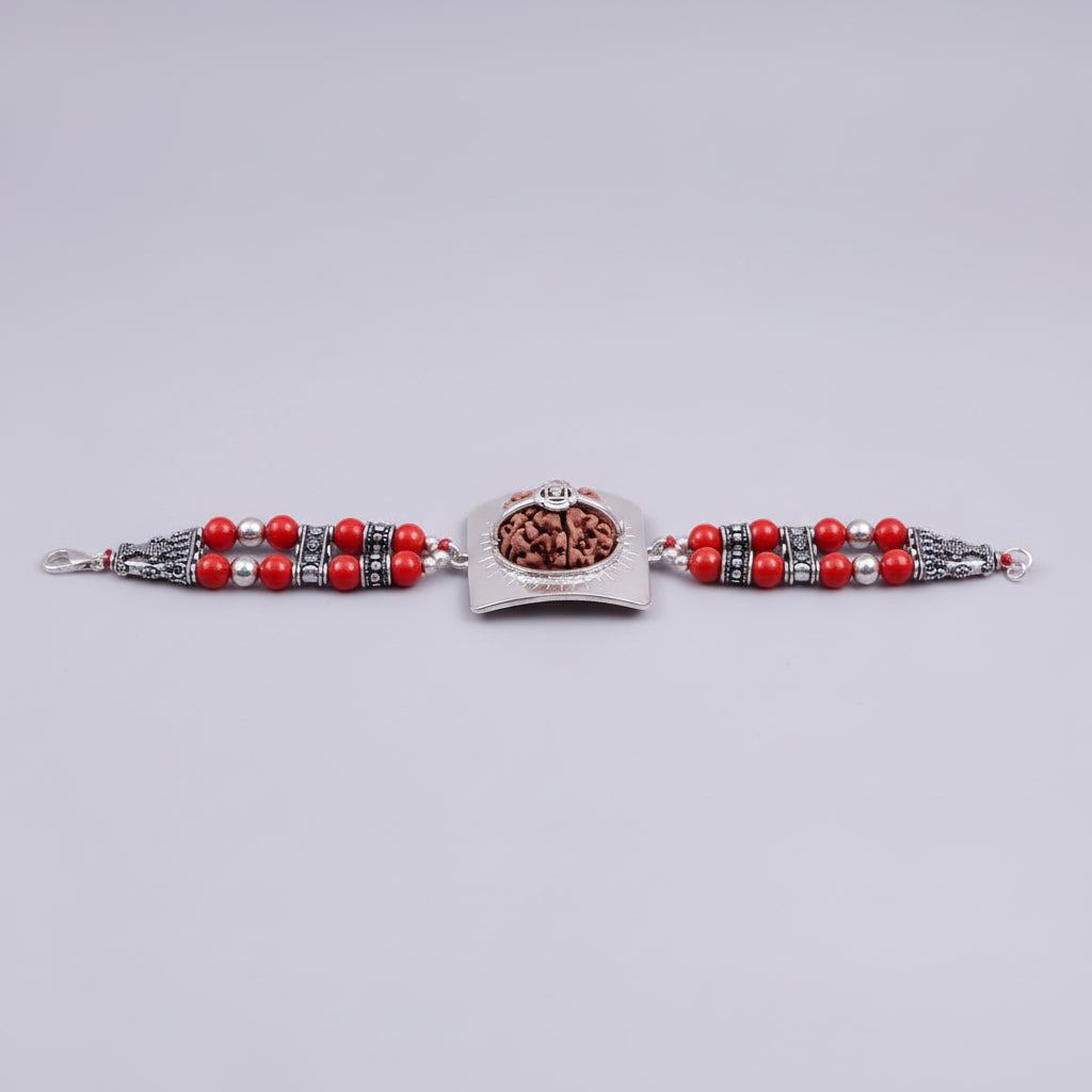 6 Mukhi Collector and Coral Bracelet