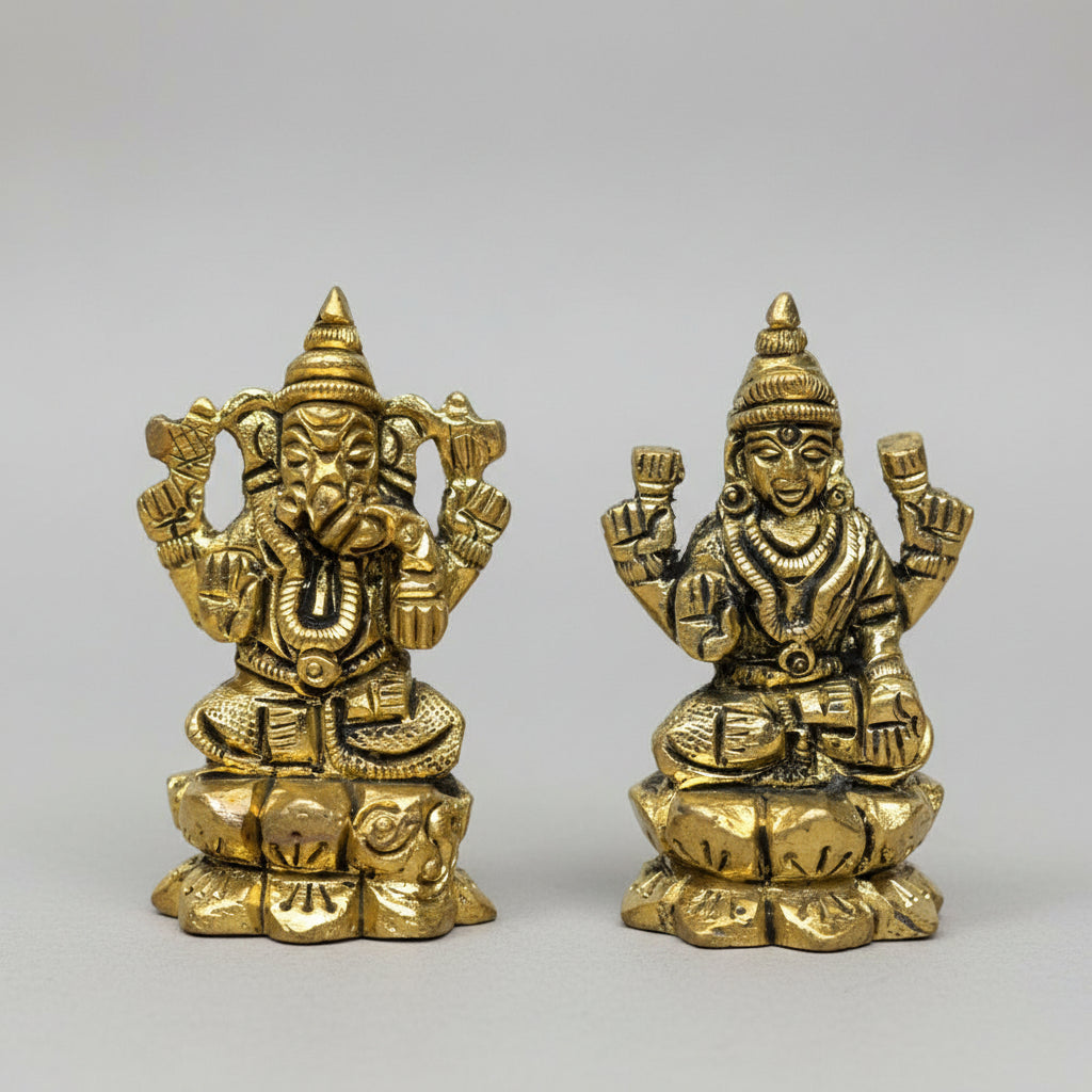 Kamal Ganesh Laxmi Brass Idol