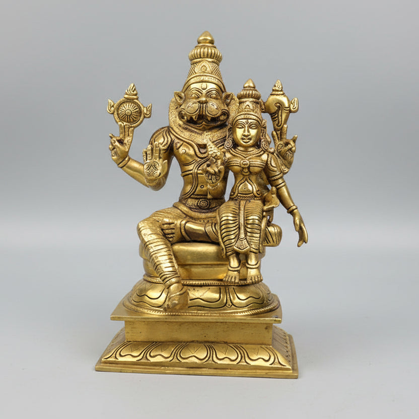 Lakshmi Narsimha Brass Idol