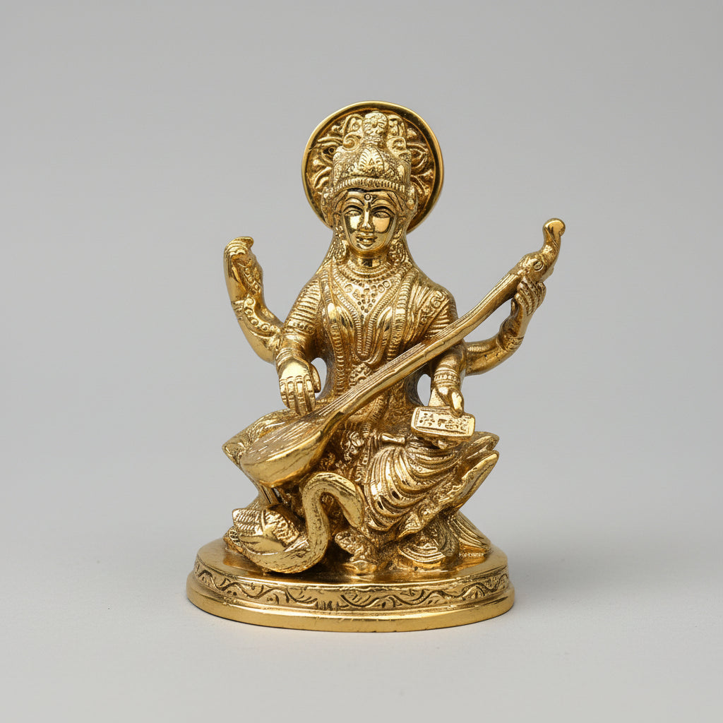 Brass Saraswati Murti