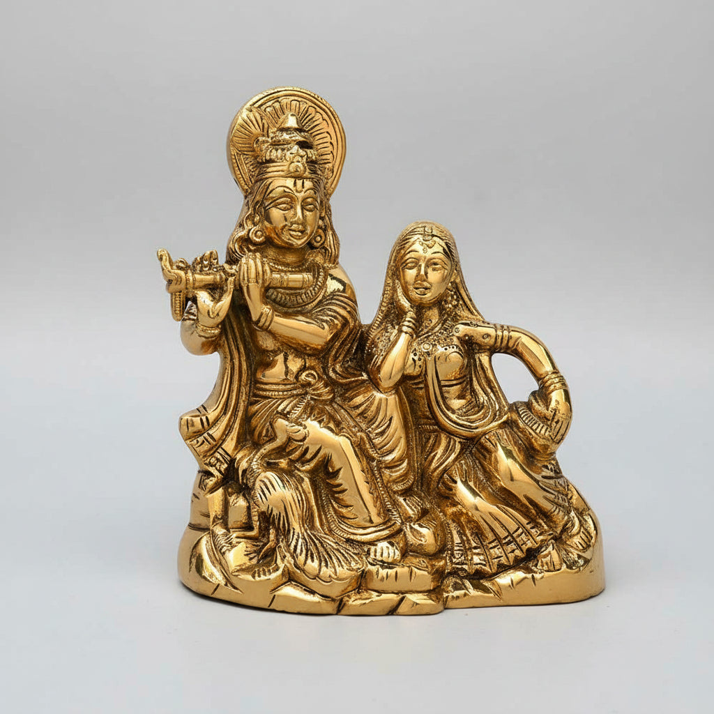 Radha Krishna Brass Murti