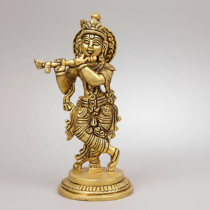 Murali KrishnaPlaying Flute) Brass Idol