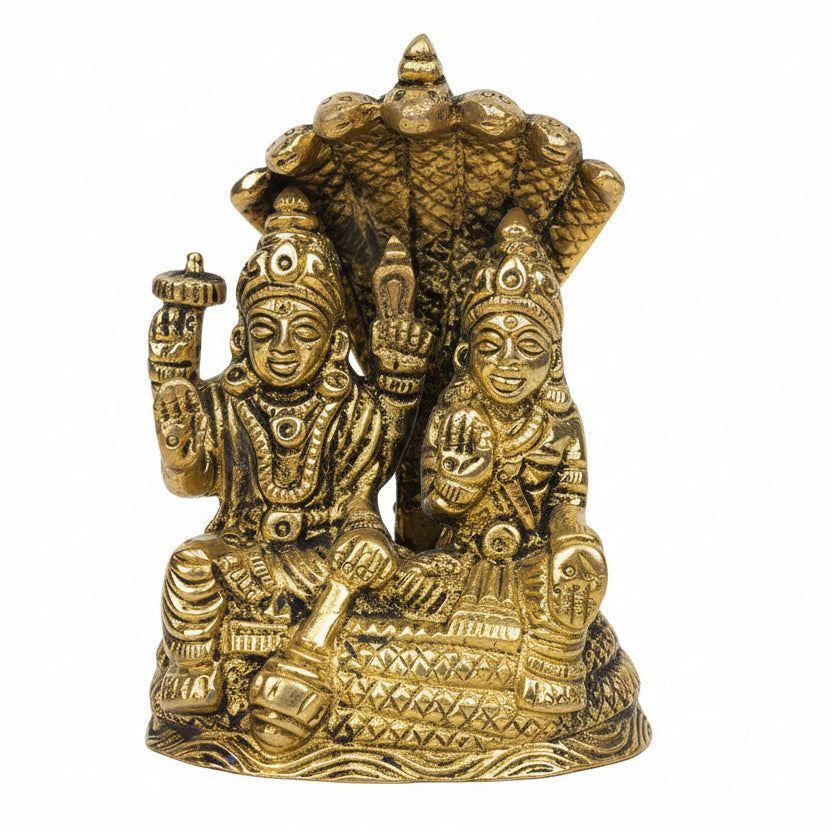 Vishnu Laxmi Brass Idol