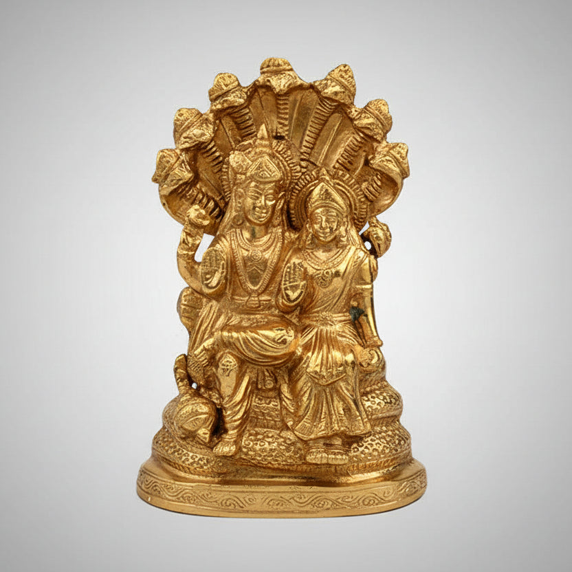 Vishnu Laxmi Brass Statue