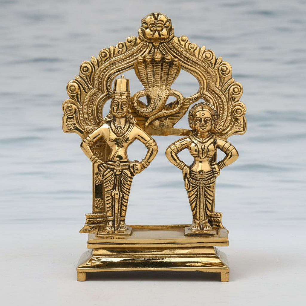 Vitthal with Rukmini Brass Idol