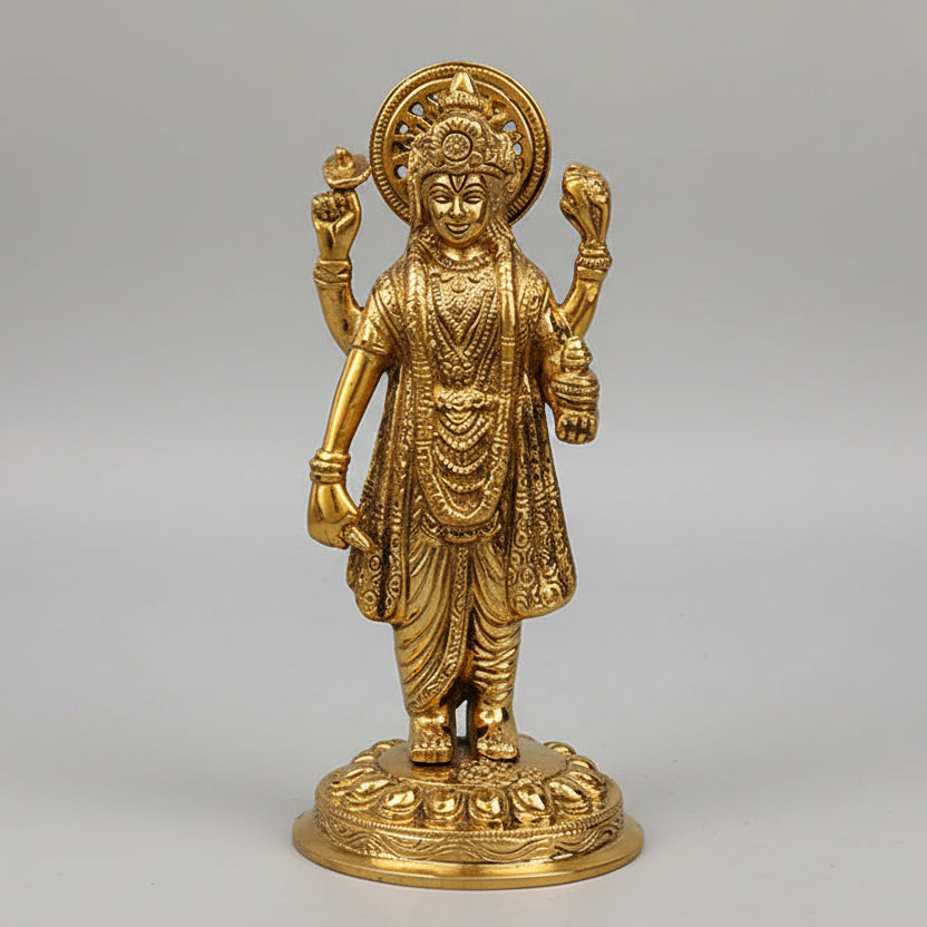 Lord Dhanavantri Brass Statue
