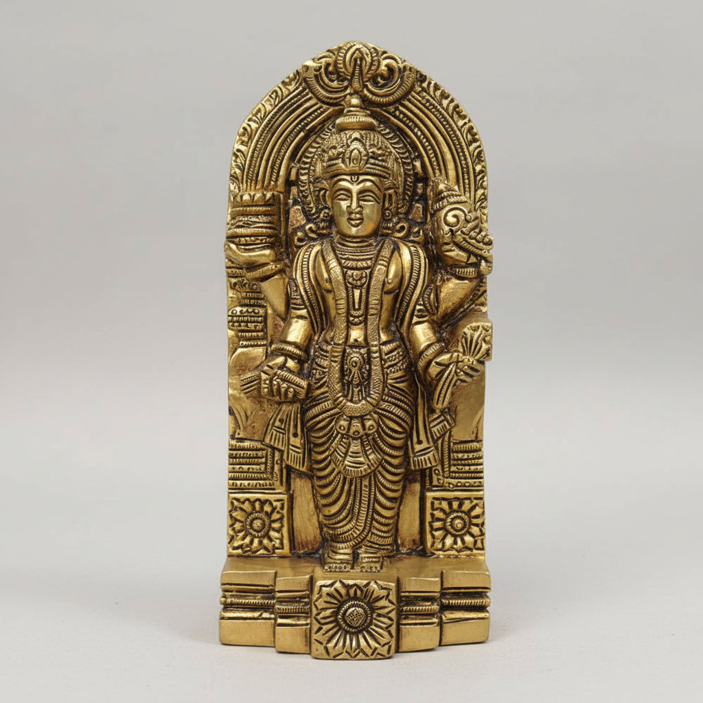 Dhanavantri Wall Hanging Brass Idol