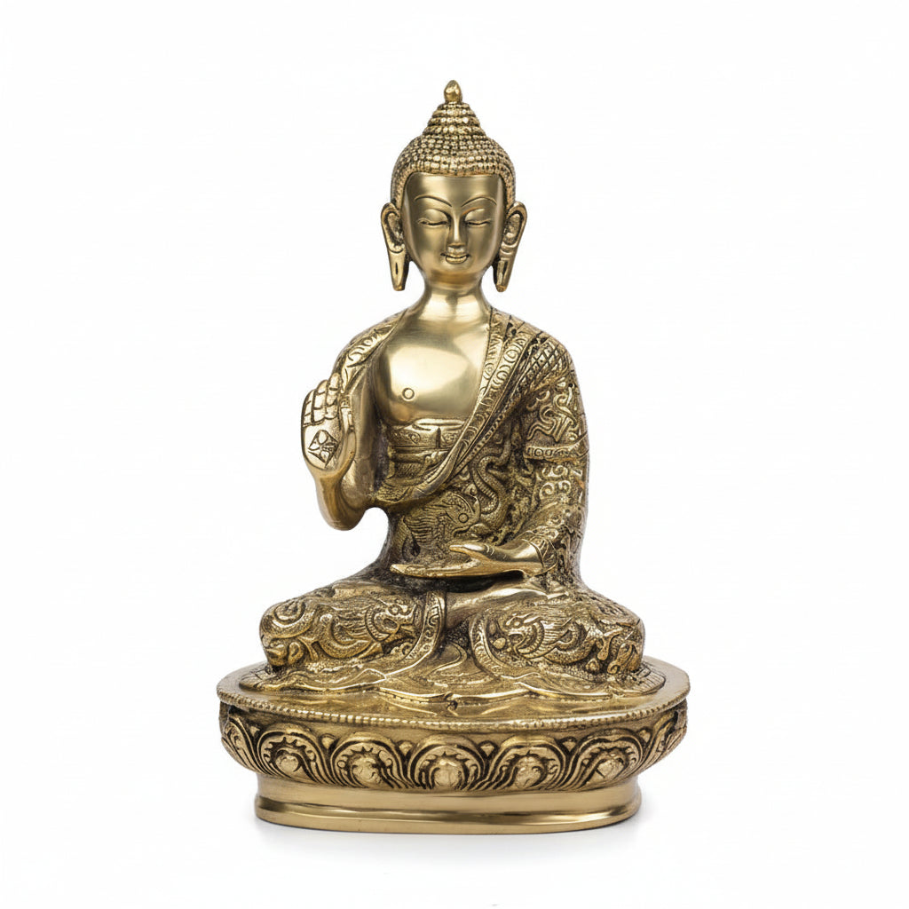Blessing Gautam Buddha Brass Idol