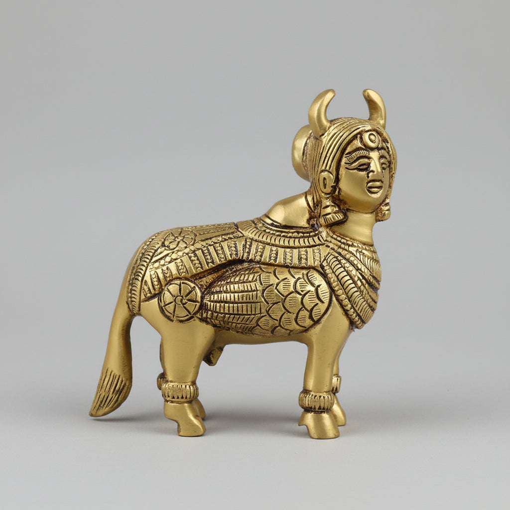 Kamdhenu Brass Statue