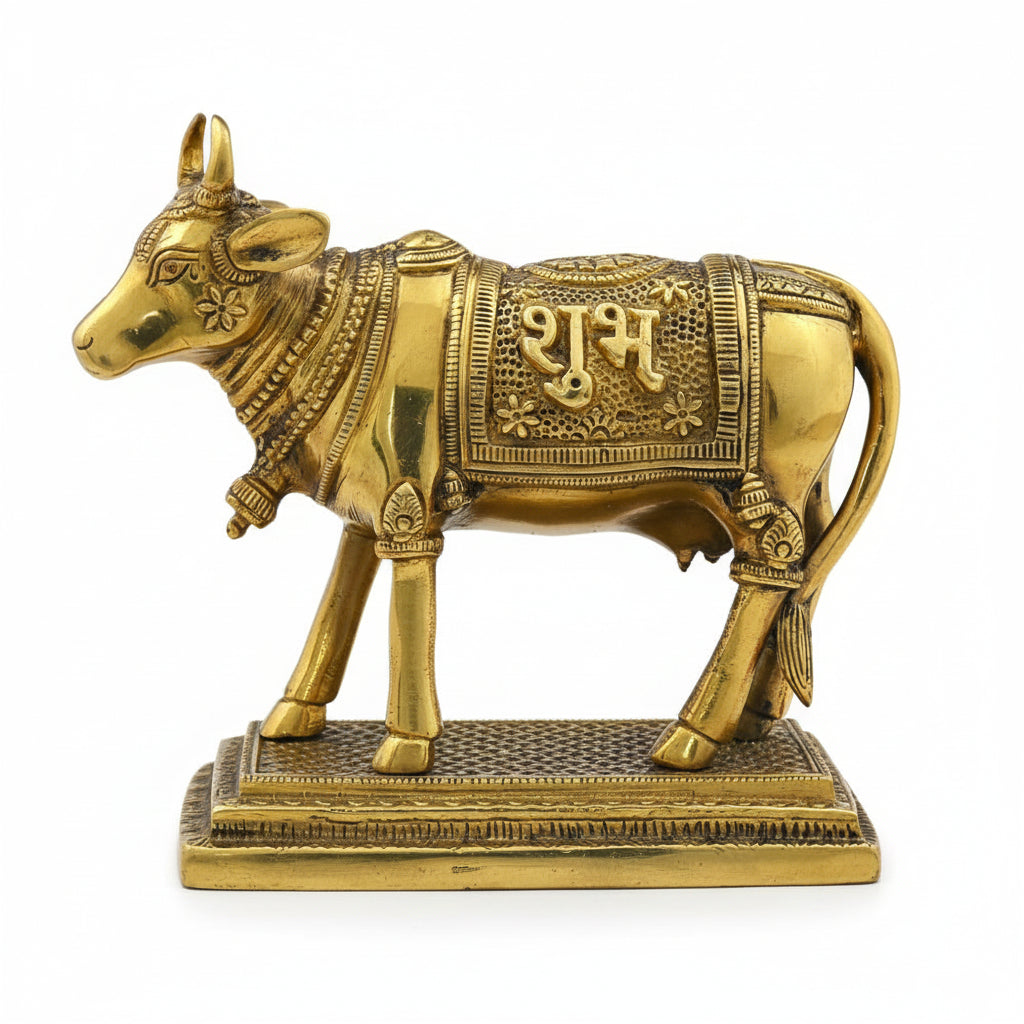 Gau Mata Brass Statue