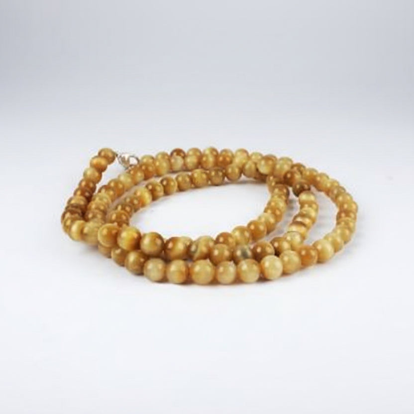 Cats Eye Round Mala (8 mm)-108+1 Beads