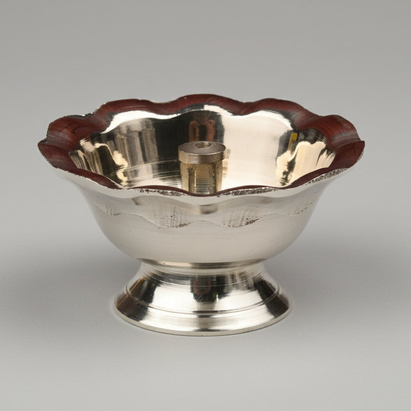 Floral Oil Lamp Brass Diya-Small