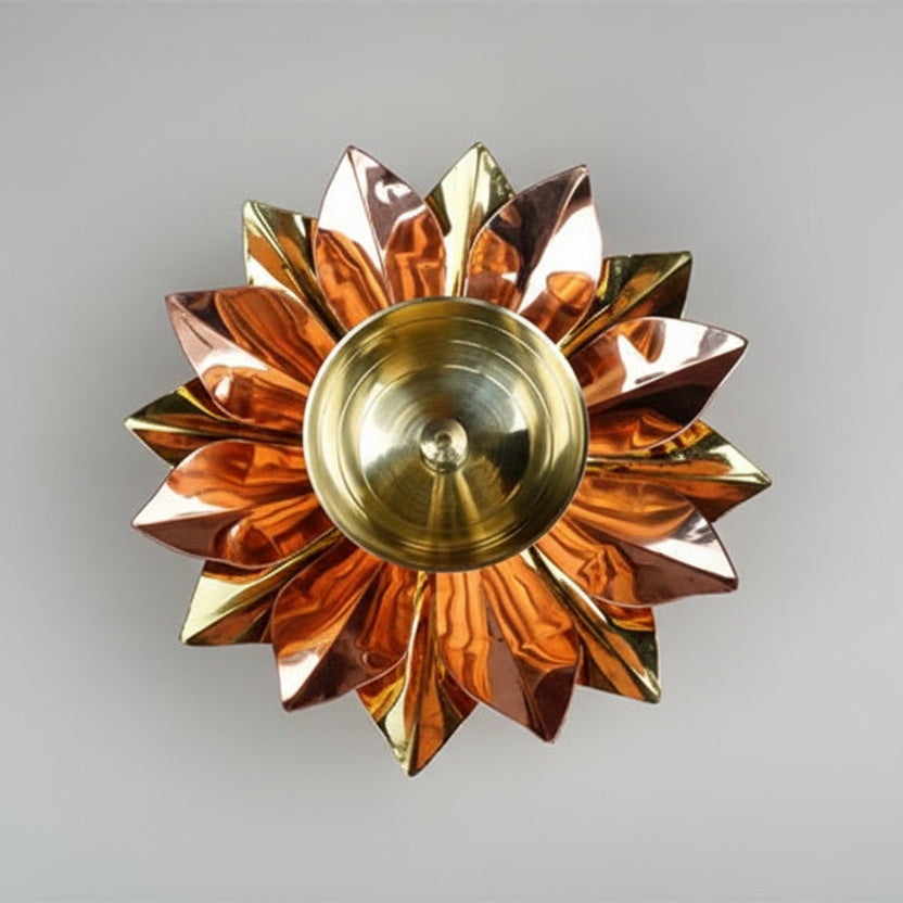 Laxmi Kamal Brass Diya-Small