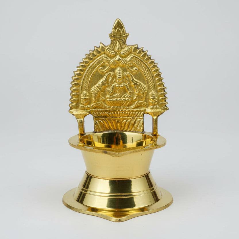Brass Gaja Laxmi Diya-Small