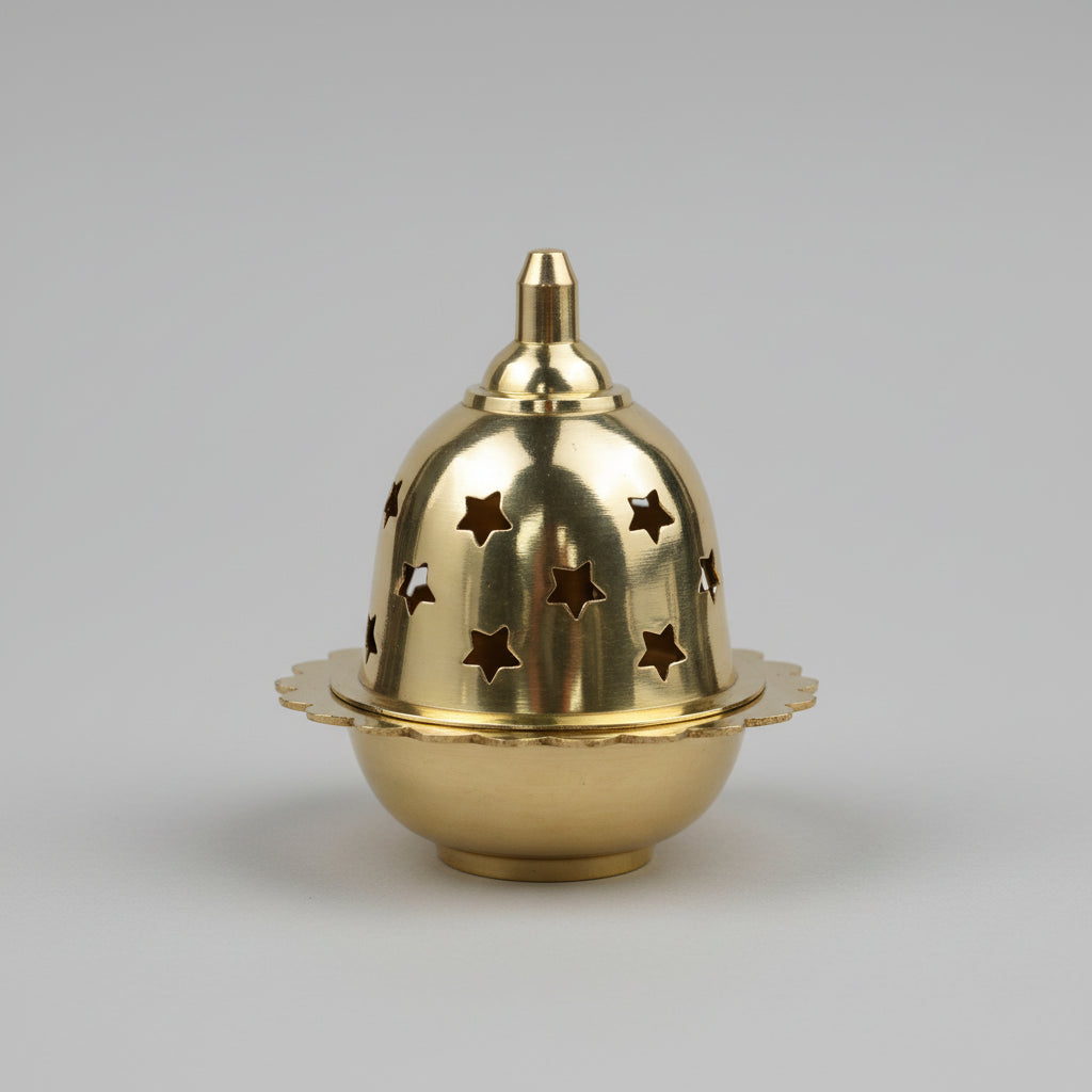 Brass Amar Diya with Cover-Small