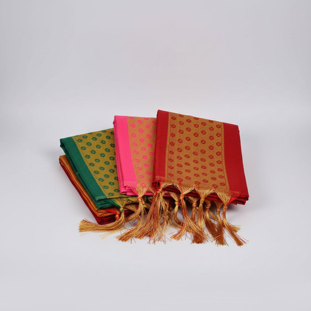 Angavastram Flower Design-Green