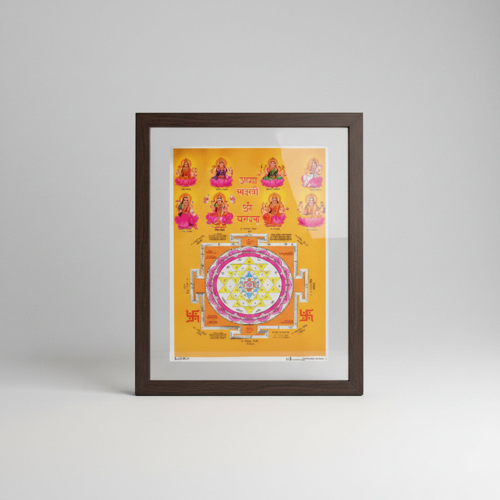 Ashtalakshmi Shree Yantram Photo Medium-Only Photo