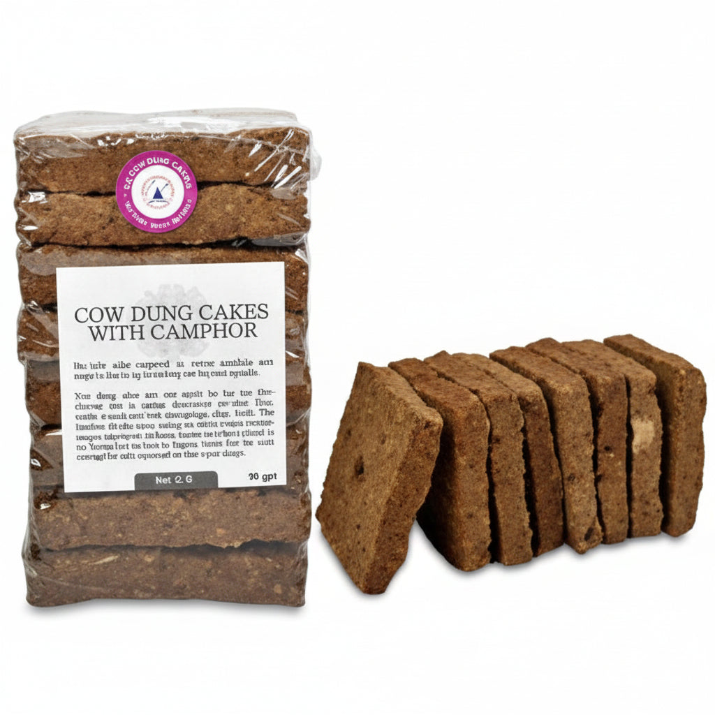 Cow Dung Cakes with Camphor-Set of 12