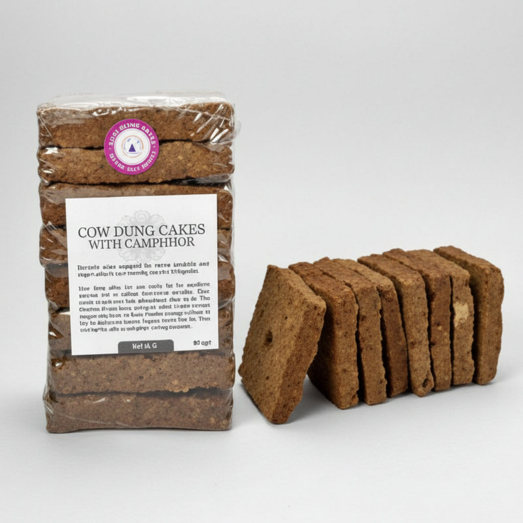 Cow Dung Cakes with Camphor-Set of 8