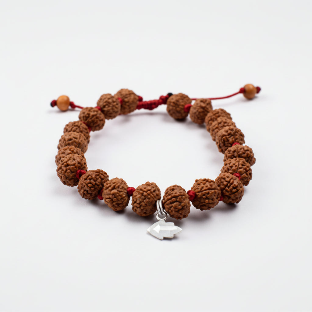 9 Mukhi Durga Shakti Bracelet From Java In Silk Thread-14 mm