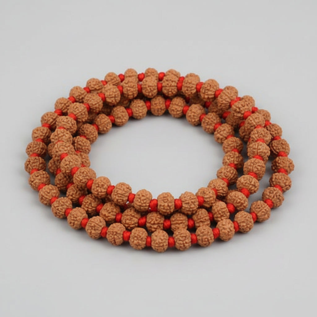 5 Mukhi Guru Mala (6 mm)-Without Tassel