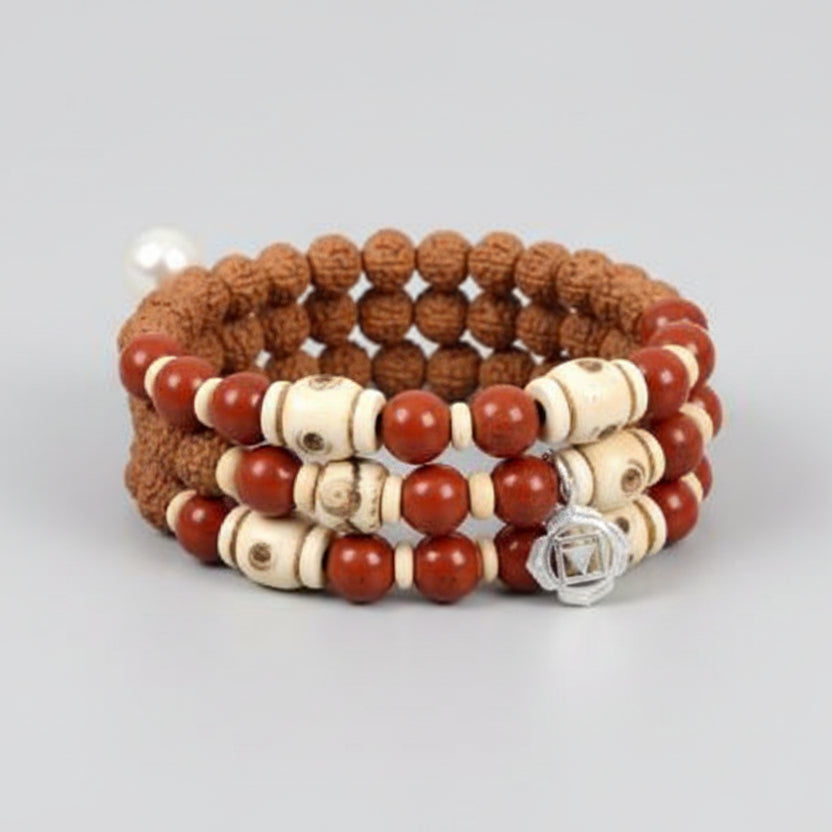 6 Mukhi Rudraksha and Jasper Bracelet - II
