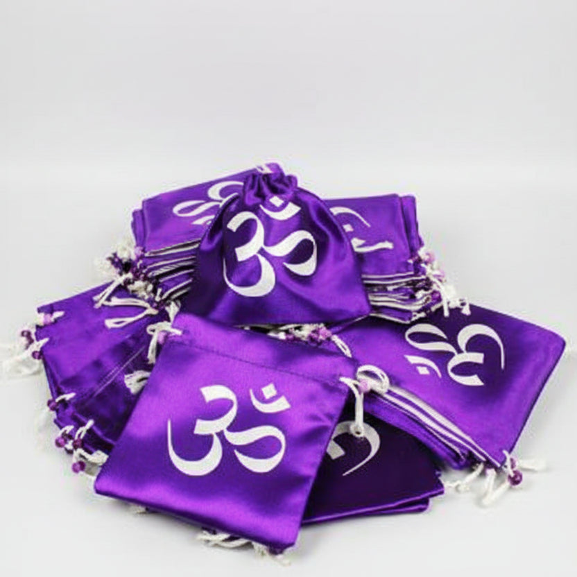 Om Satin Pouches Set of 20-Deep Indigo
