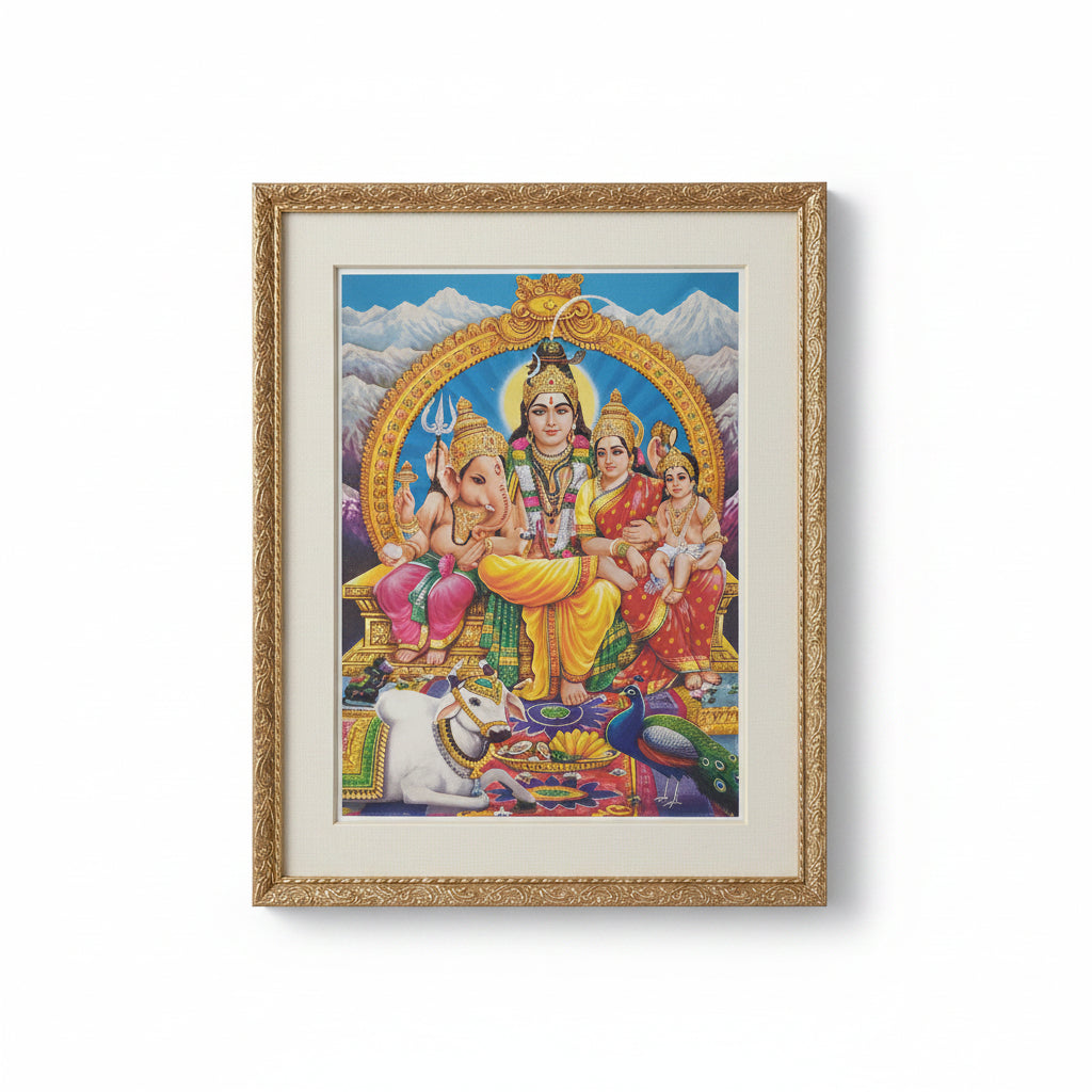Shiv Parivar Photo Medium I-With Frame II