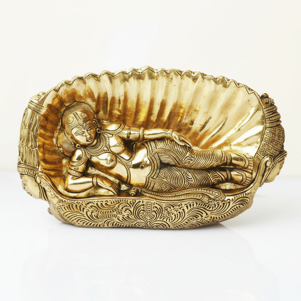 Sita Devi Brass IdolA Woman of Virtue)-Gold Finish