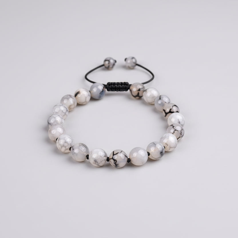 Smoky Quartz Faceted Bracelet in Thread-8 mm
