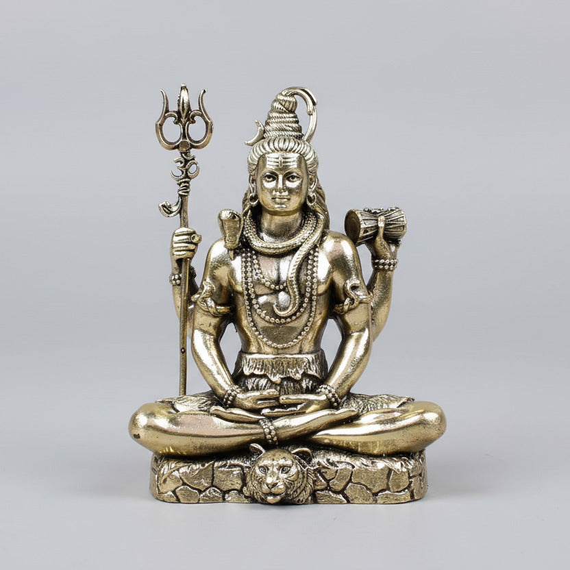 Meditating Shiva Ashtadhatu Idol-316 gms