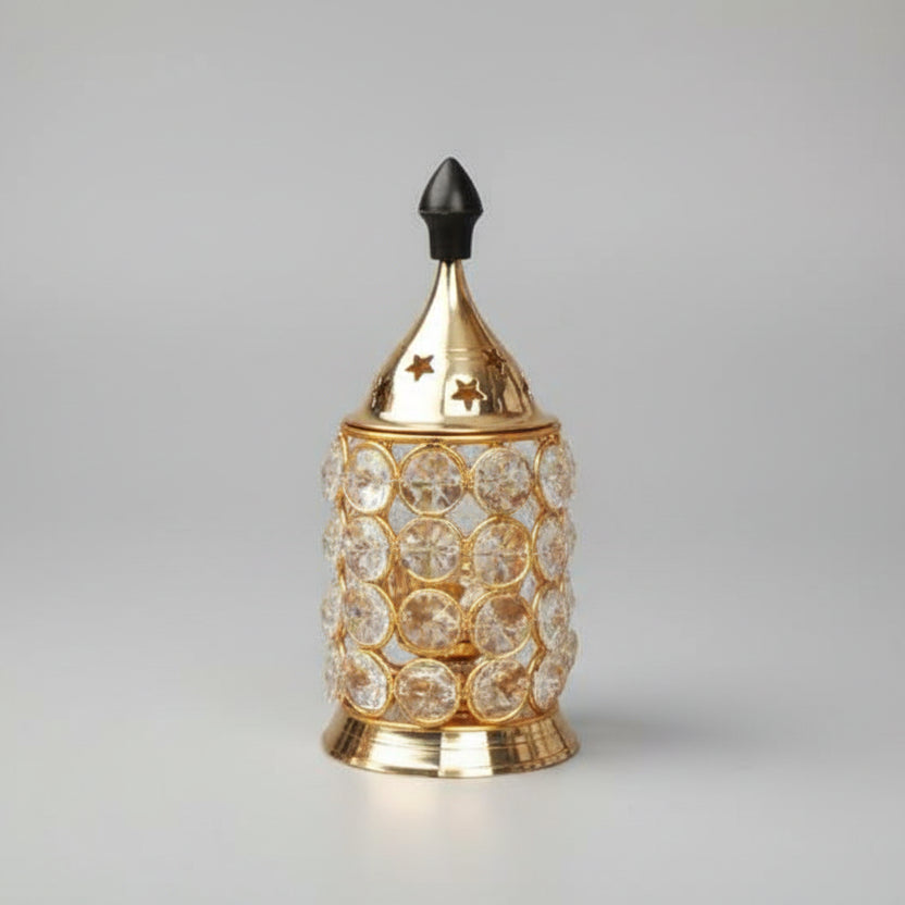 Crystal Nanda Deep Brass Diya-Small