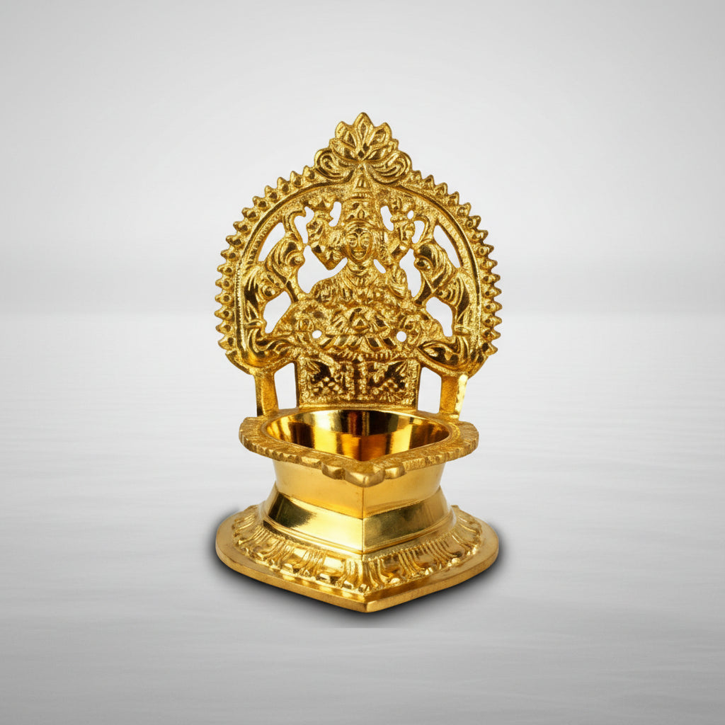 Aishwarya Laxmi Diya In Brass-Design II