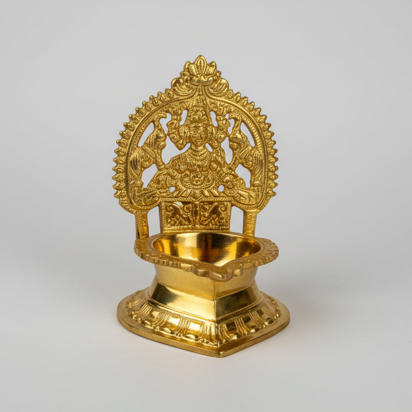 Aishwarya Laxmi Diya In Brass-Design I (Set of 2)