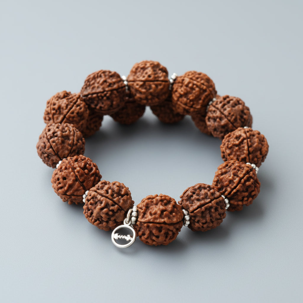 7 Mukhi Mahalakshmi Bracelet-Small-Silver Chakri