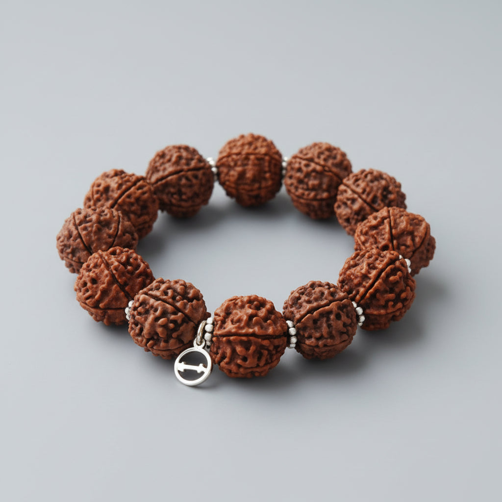 7 Mukhi Mahalakshmi Bracelet-Regular-Woolen Spacers