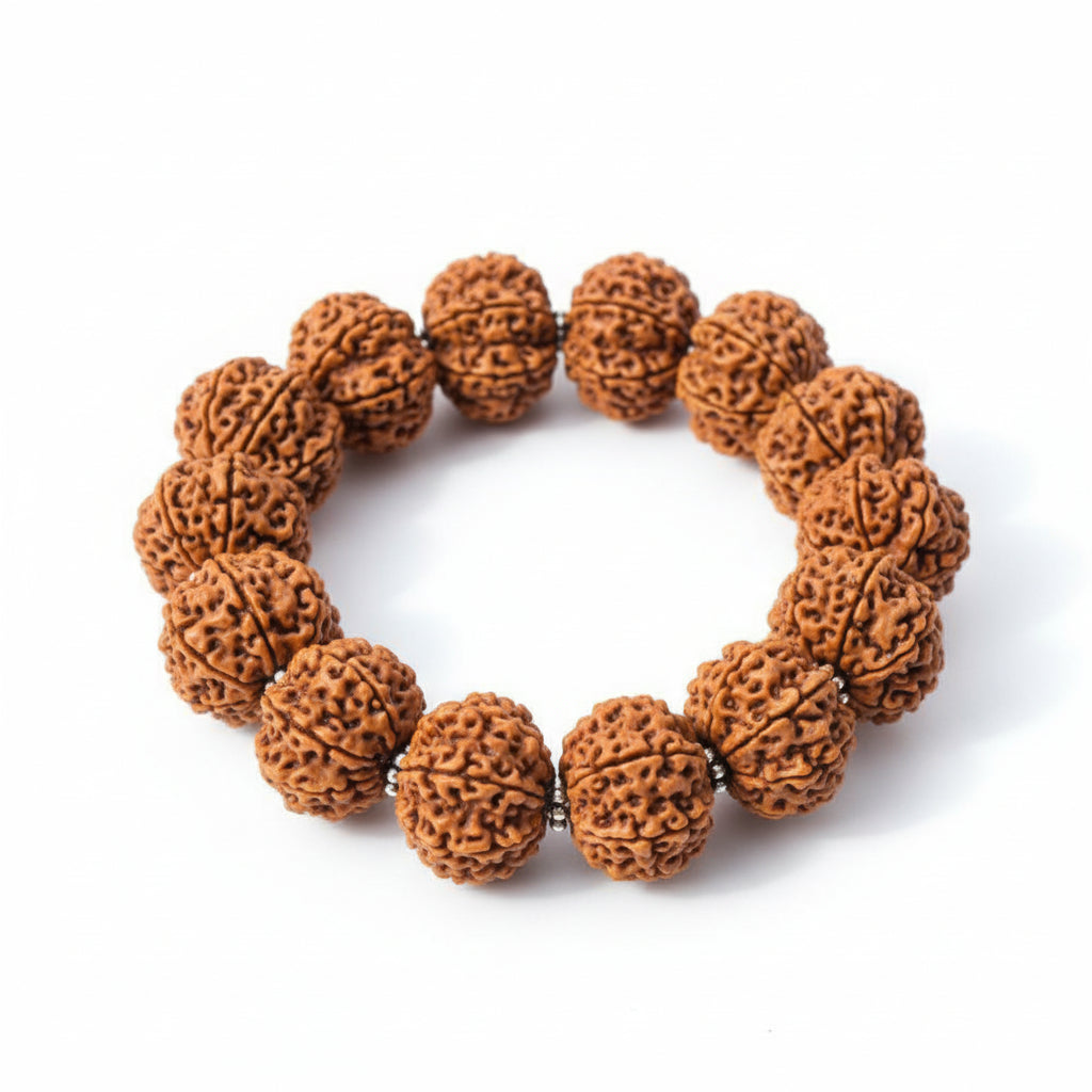 10 Mukhi Krishna Bracelet-Regular-Woolen Spacers