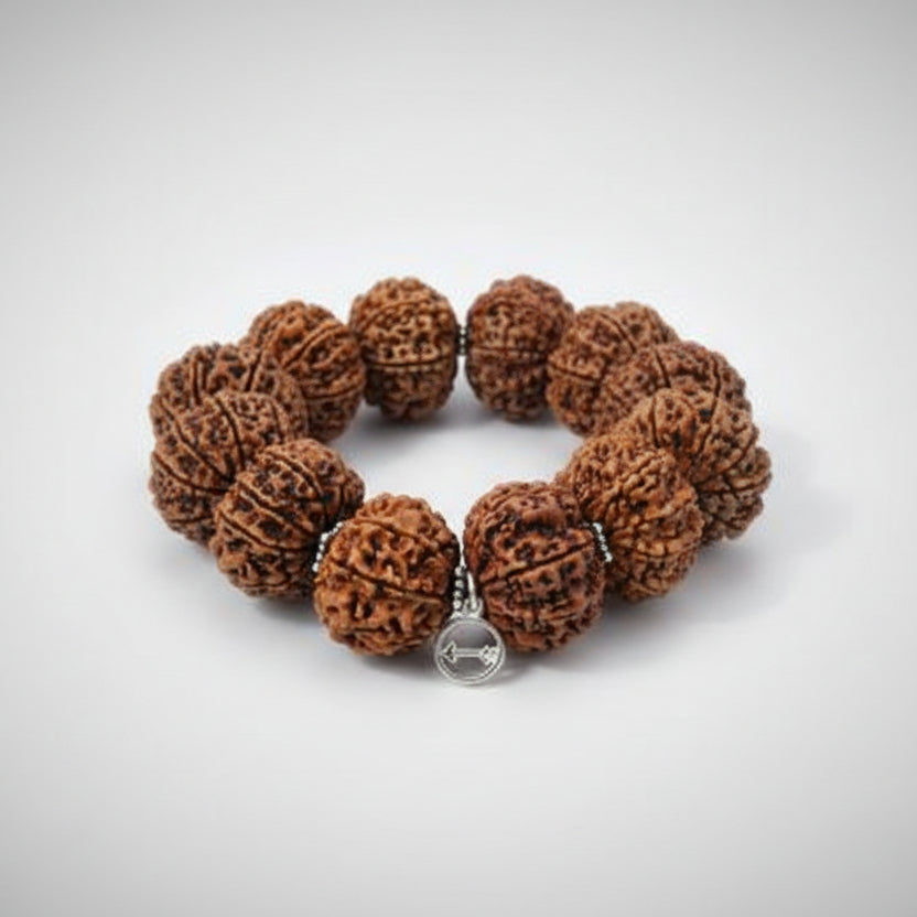 8 Mukhi Ganesh Bracelet-Small-Woolen Spacers