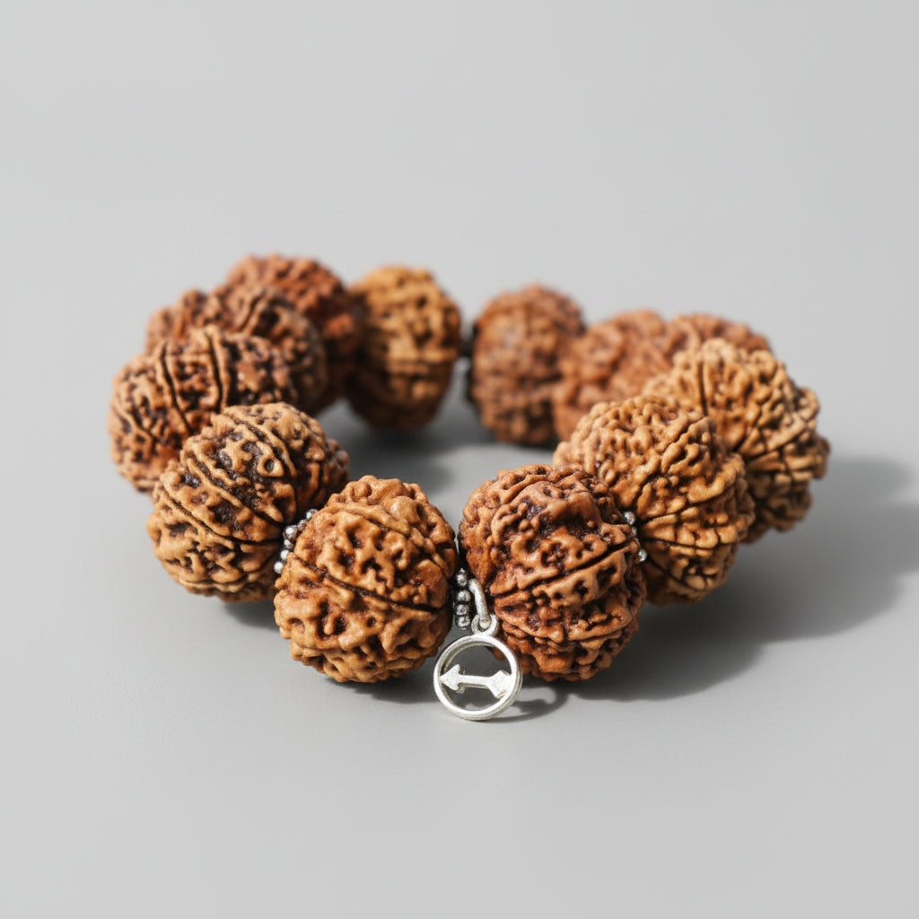 8 Mukhi Ganesh Bracelet-Small-Woolen Spacers