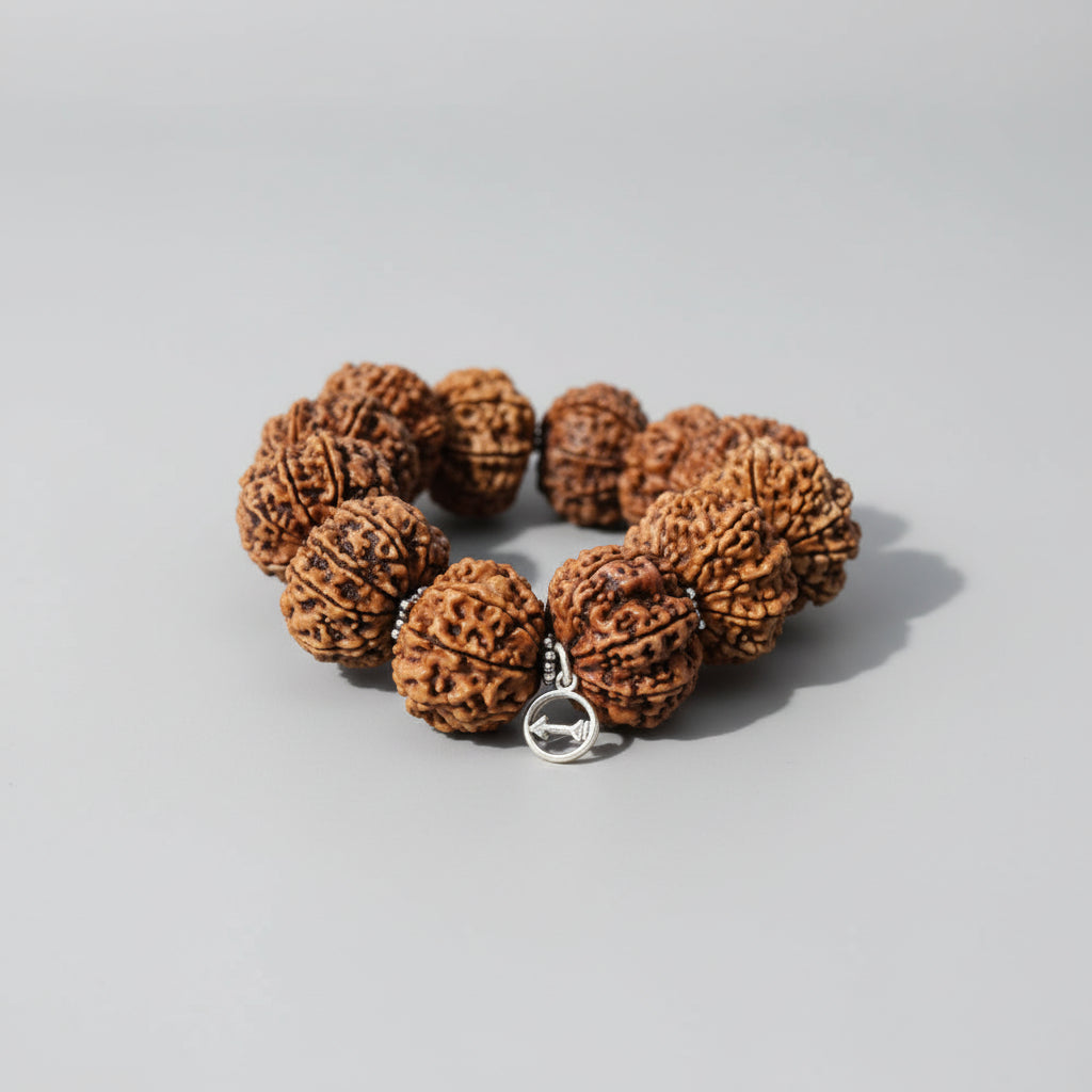 8 Mukhi Ganesh Bracelet-Large-Silver Chakri