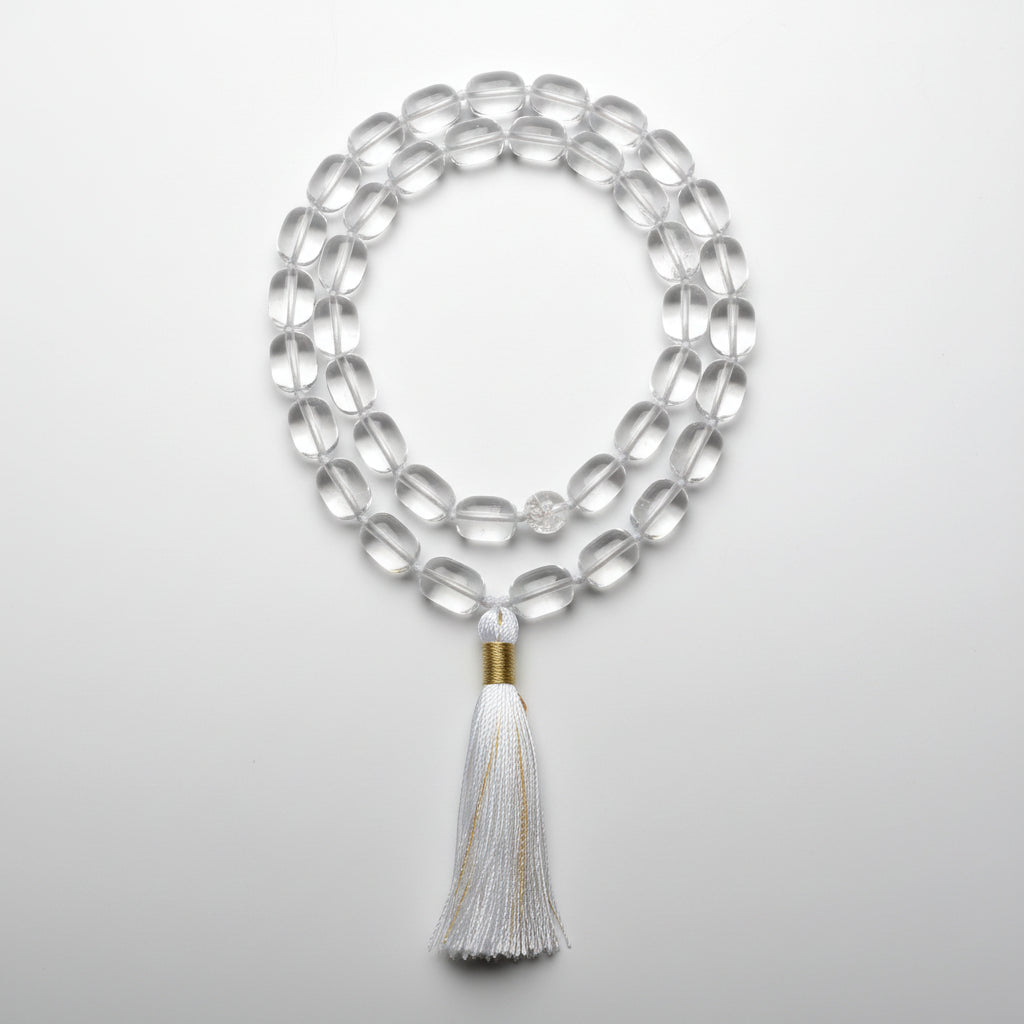 Crystal Drum Shape Mala (16 mm)-27+1 Beads