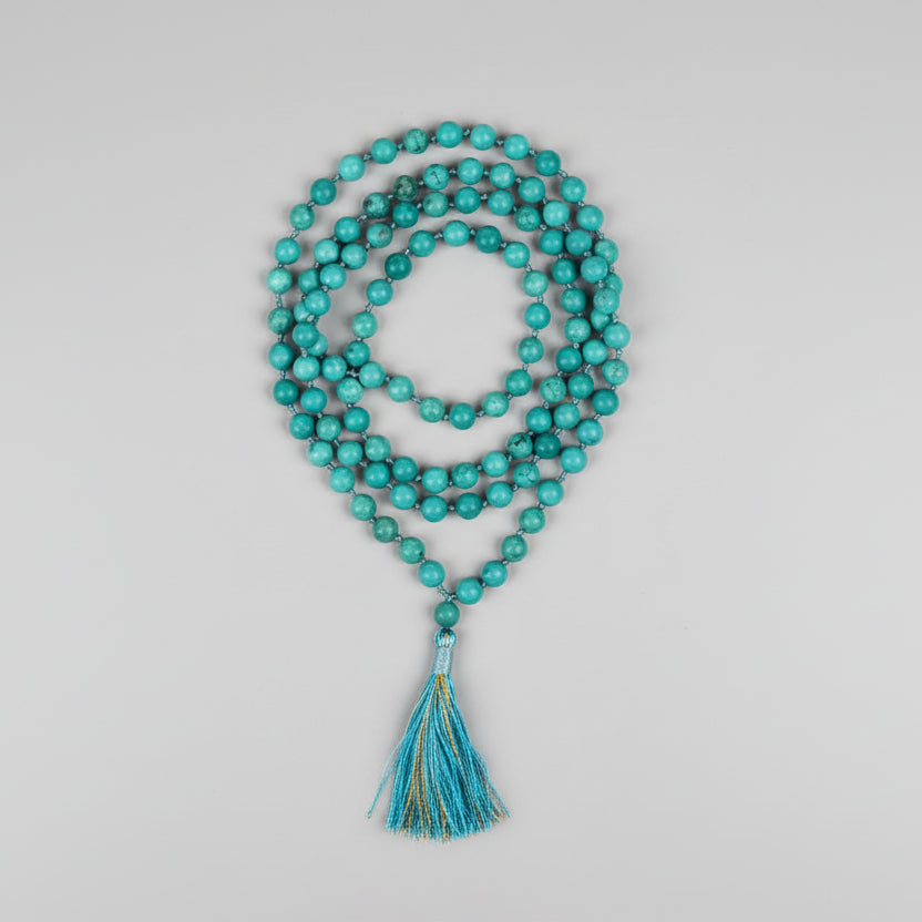 Natural Turquoise Firoza Mala-6 mm
