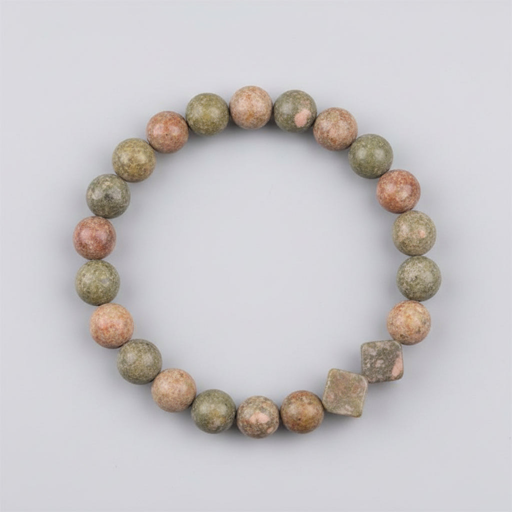 Unakite Beads Bracelet