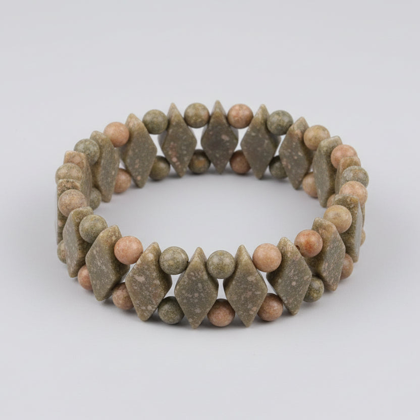 Unakite Beads Bracelet