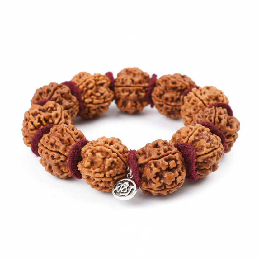 5 Mukhi Guru Bracelet (I)-Small-Silver Chakri