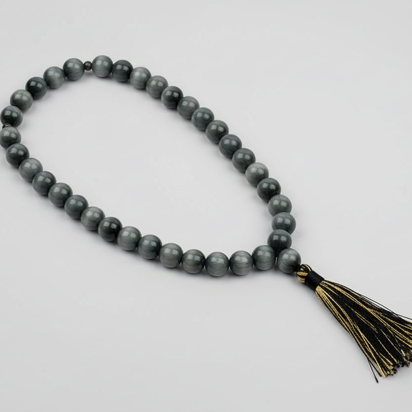 Grey Cat's Eye Mala-8 mm