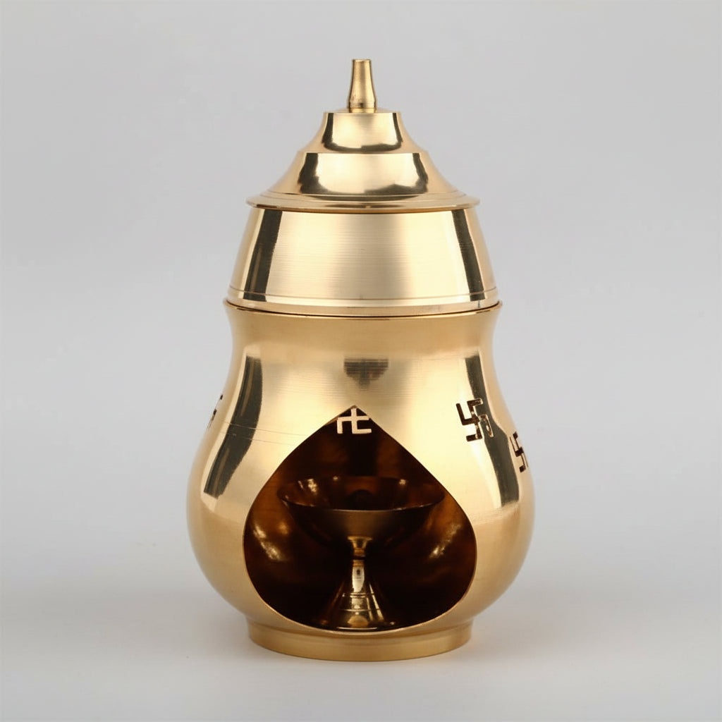 Brass Kapoor Dhoop & Diya Holder