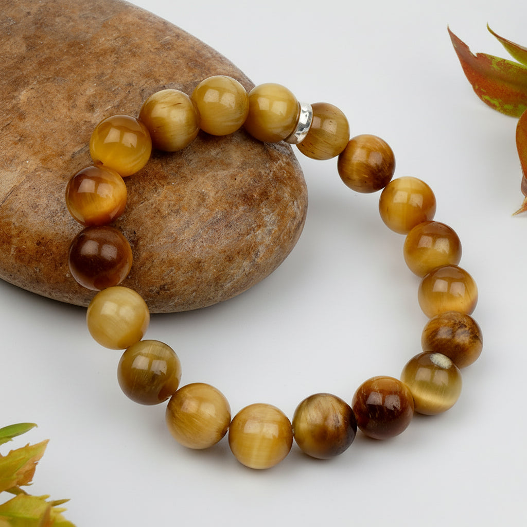 Brown Cats Eye Bracelet-6 mm